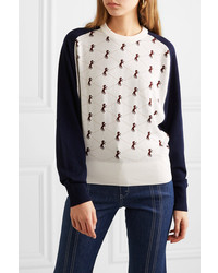 Chloé Studded Jacquard Knit Sweater