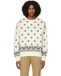 Rhude White Jacquard Sweater