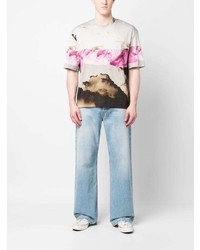 Calvin Klein Abstract Print Cotton T Shirt