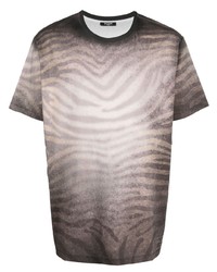 Balmain Animal Print Crew Neck T Shirt
