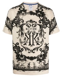Koché Baroque Print Short Sleeve T Shirt