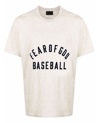 Fear Of God Baseball Logo Print T Shirt