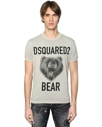DSQUARED2 Bear Printed Cotton Jersey T Shirt