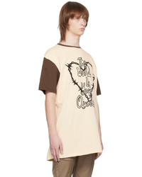 The World Is Your Oyster Beige Brown Thorny Heart T Shirt