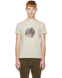Remi Relief Beige Printed T Shirt