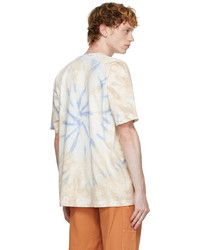 Online Ceramics Beige Tie Dye Star Stuff T Shirt