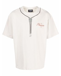 Pleasures Bolo Tie Logo Print Short Sleeved T Shirt