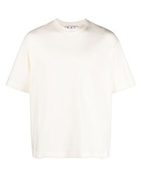 Off-White Bookish Logo Print Organic Cotton T Shirt