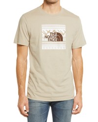 The North Face Boxed In Logo Graphic Tee In Flax At Nordstrom
