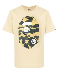 A Bathing Ape Camouflage Logo Print T Shirt