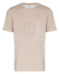 Brunello Cucinelli Circle Logo Cotton T Shirt