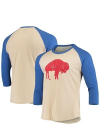 Majestic Threads Creamroyal Buffalo Bills Gridiron Classics Raglan 34 Sleeve T Shirt At Nordstrom