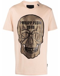 Philipp Plein Crystal Embellished Skull T Shirt