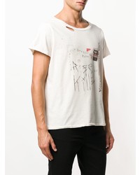 Garcons Infideles Distressed Printed T Shirt