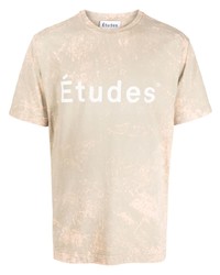 Études Etudes Logo Print Bleached T Shirt