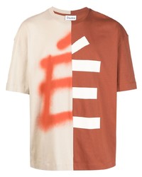 Études Etudes Logo Print Two Tone T Shirt