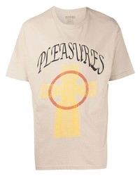 Pleasures Graphic Logo Print T Shirt