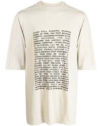 Rick Owens DRKSHDW Graphic Print Short Sleeved Cotton T Shirt