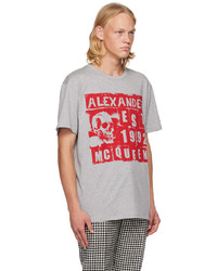 Alexander McQueen Gray Graphic T Shirt