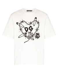 Dolce & Gabbana Heart Logo Print T Shirt