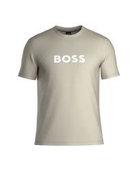 BOSS Hugo Cotton Logo T Shirt In Light Beige At Nordstrom