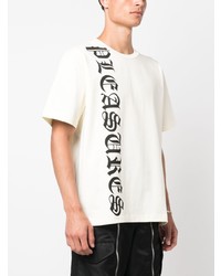 Pleasures Knight Logo Print Cotton T Shirt