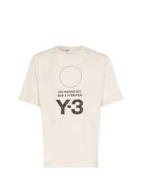 Y-3 Logo And Circle Printed Cotton T Shirt Unavailable