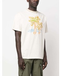 Palm Angels Logo Print Cotton T Shirt