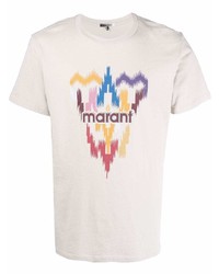 Isabel Marant Logo Print Organic Cotton T Shirt