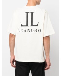 Leandro Lopes Logo Print Short Sleeve T Shirt