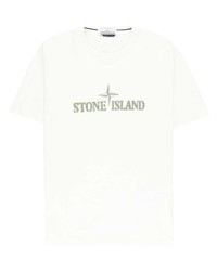 Stone Island Logo Print Short Sleeved T Shirt