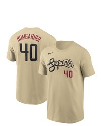 Nike Madison Bumgarner Gold Arizona Diamondbacks 2021 City Connect Name Number T Shirt
