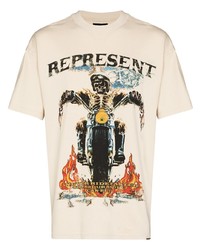 Represent Never Ride Faster Printed T Shirt