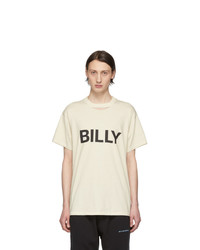 BILLY Off White Distressed Logo T Shirt
