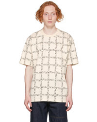 JW Anderson Off White Oversize All Over Logo T Shirt