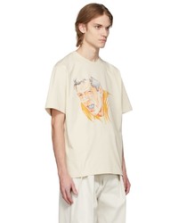 JW Anderson Off White Pol Anglada Oversized Printed Rugby Face T Shirt
