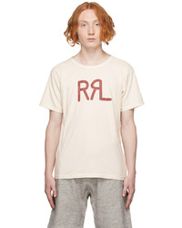 RRL Off White Red Cracked Logo T Shirt