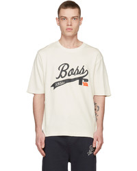 BOSS Off White Russell Athletic Edition Logo T Shirt