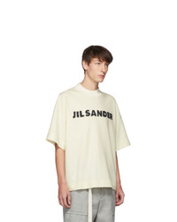Jil Sander Off White Wool Boxy T Shirt