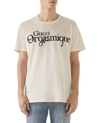 Gucci Orgasmique Logo Graphic Oversize Cotton Tee