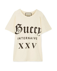 Gucci Oversized Printed Cotton Jersey T Shirt