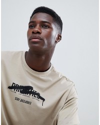 ASOS DESIGN Oversized T Shirt With Half Sleeve And City Graffiti Print