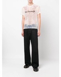 Doublet See Through Graphic Print T Shirt