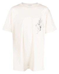 Alexander McQueen Skeleton Print Cotton T Shirt