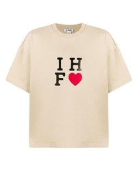 Sunnei Slogan Heart Print T Shirt
