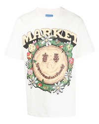 MARKET Smiley Face Print Cotton T Shirt