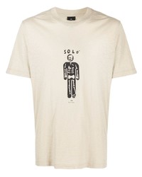PS Paul Smith Solo Skeleton Print Cotton T Shirt