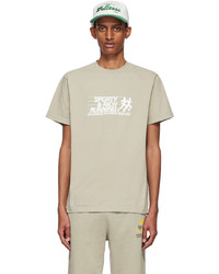 Sporty & Rich Taupe Cotton T Shirt