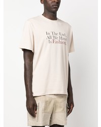Throwback. Text Print Cotton T Shirt