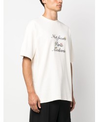 Drôle De Monsieur Text Print Cotton T Shirt